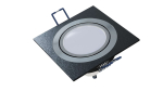 Ceiling lighting point fitting GABI square adjustable black brushed